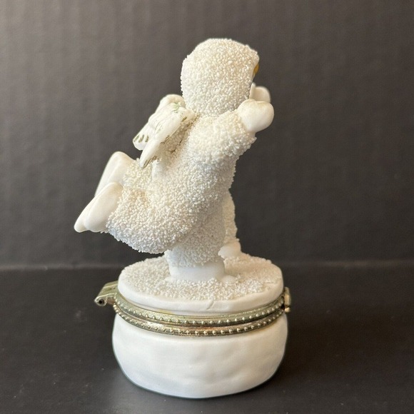 Snowbabies Trinket Box Twins 4" Snow Angels Figure Ice Skating Figurine CLEAN - Picture 10 of 11